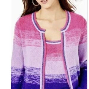 Lilly Pulitzer Tessalyn Sweater Set 2 piece Bohemian Marled Ombré SMALL NWT